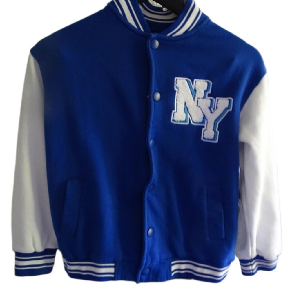LIKE NEW URBAN KIDS FLEECE NY VARSITY JACKET